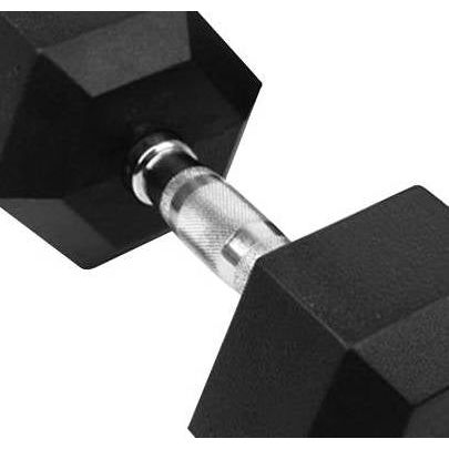 French Fitness Rubber Coated Hex Dumbbell Set 5-100 lbs - My Store