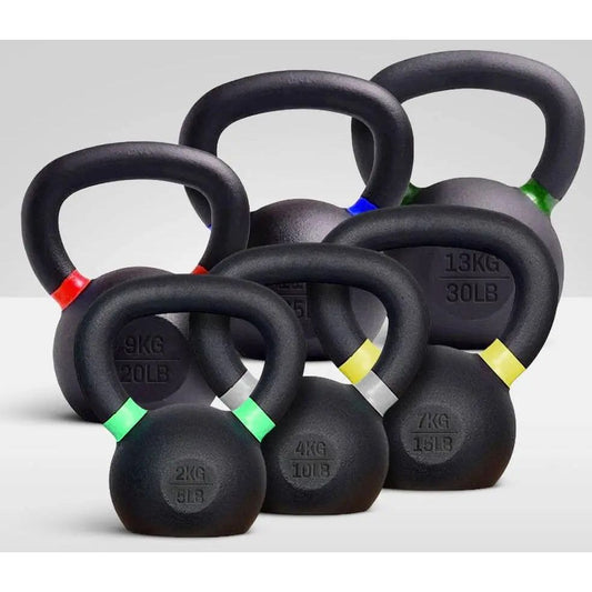 French Fitness Cast Iron Kettlebell Set 5-30 lbs - My Store